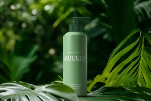 1 Cosmetic Pump Bottle Mockup