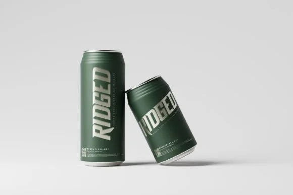 1-Free-Ridged-Soda-Beer-Can-Mockups Free Ridged Soda & Beer Can Mockups