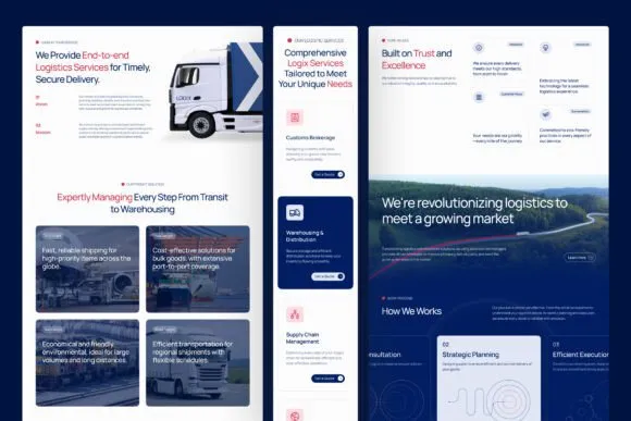 1-Logix-Logistic-Website-UI Free Logix Logistic Website UI