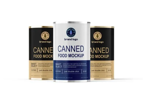 1-Tin-Food-Can-Packaging-Mockup Free Tin Food Can Packaging Mockup