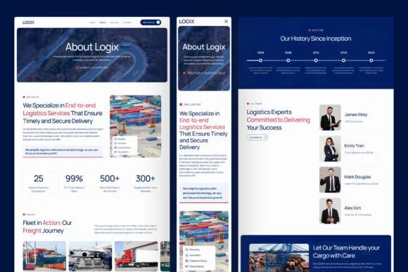 2-Logix-Logistic-Website-UI Free Logix Logistic Website UI