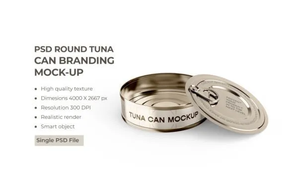 Can Food Container Mockup