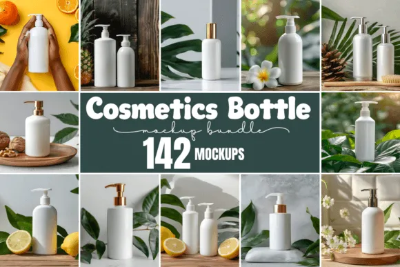 Cosmetic Bottle Mockup Bundle