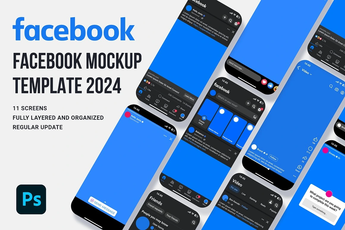 Facebook Template Mockup