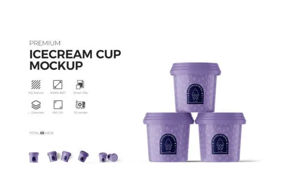 Ice Cream Cup Mockup