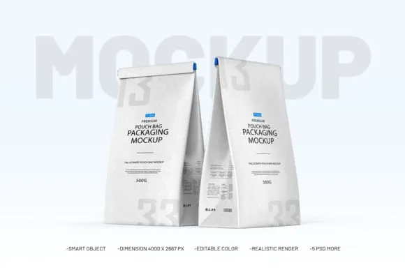 Paper Pouch Packaging Mockup
