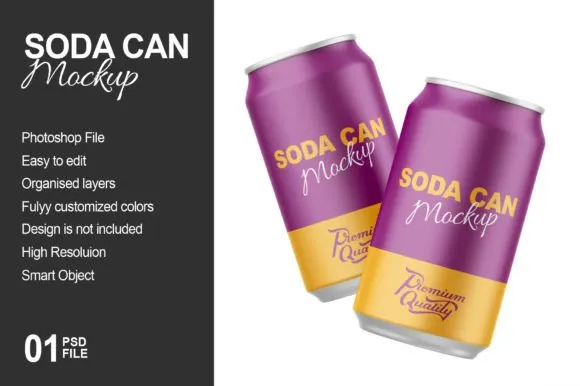 Soda Can Mockup