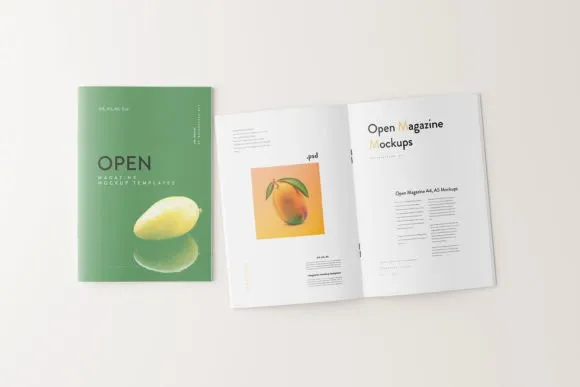 1-Magazine-Mockups PSD Magazine Mockups To Open