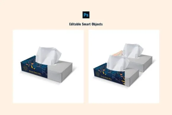 1-Tissue-Paper-Box-Mockup Beautiful Tissue Paper Box Mockup