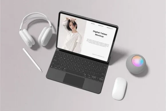 1-iPad-PSD-Keyboard-Mockup iPad PSD Keyboard Mockup