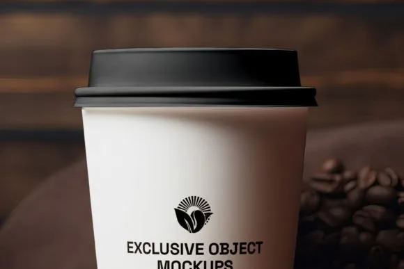 2-Cardboard-Cup-Mockup Cardboard Cup PSD Mockup