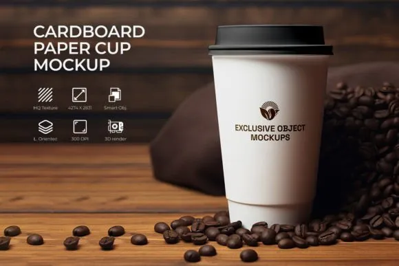 Cardboard Cup Mockup