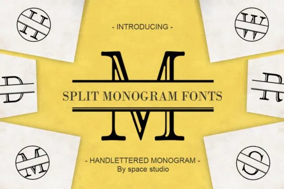 Split Letter Font