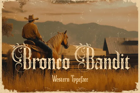 Bronco Bandit Font Design