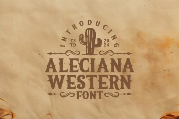 Aleciana Western Font